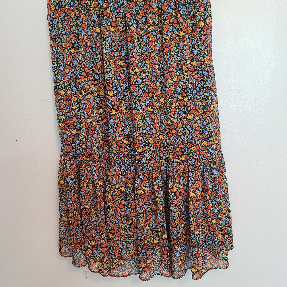 nwot Tommy Hilfiger Ditsy Floral Boho Tiered Dress XL Women's 14 - Picture 3 of 12